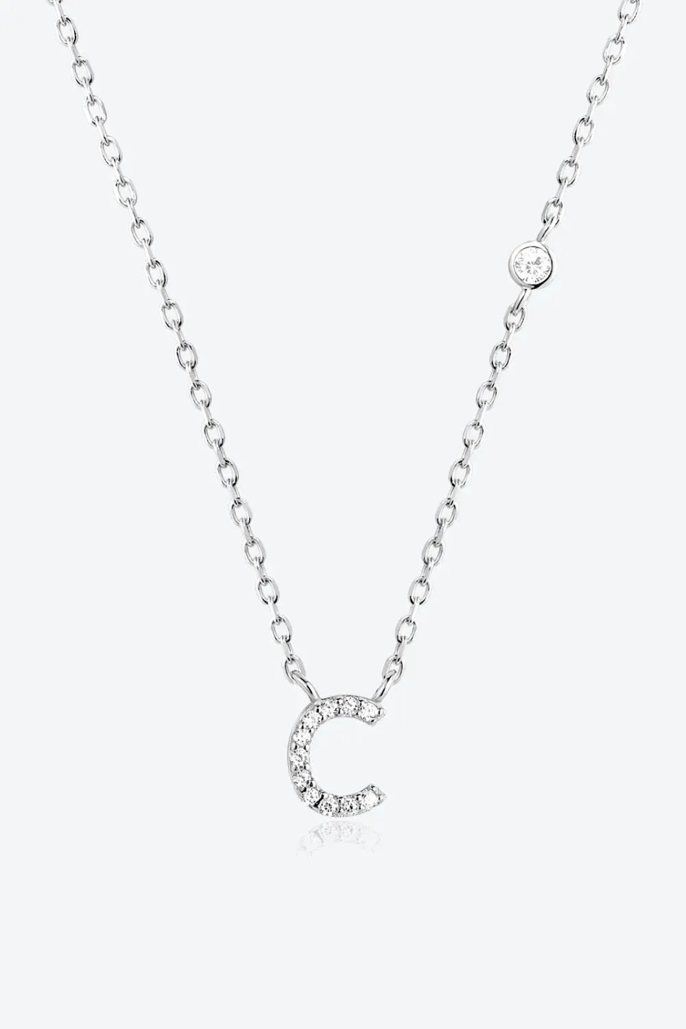 A To F Zircon 925 Sterling Silver Necklace C Silver One Size Necklaces - Tophatter Daily Deals