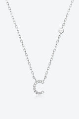 A To F Zircon 925 Sterling Silver Necklace C Silver One Size Necklaces - Tophatter Daily Deals