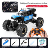 Alloy Four-wheel Drive Off-road Vehicle Remote Control Car Bubble Machine Toy Car Blue 0 - Tophatter Daily Deals