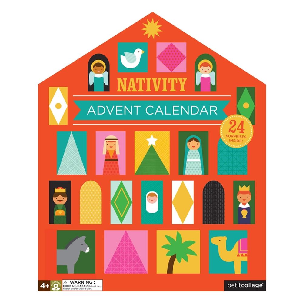 Childrens Nativity Advent Calendar | 3D Christmas Scene with Nativity Figures Advent Calendar - Tophatter Daily Deals