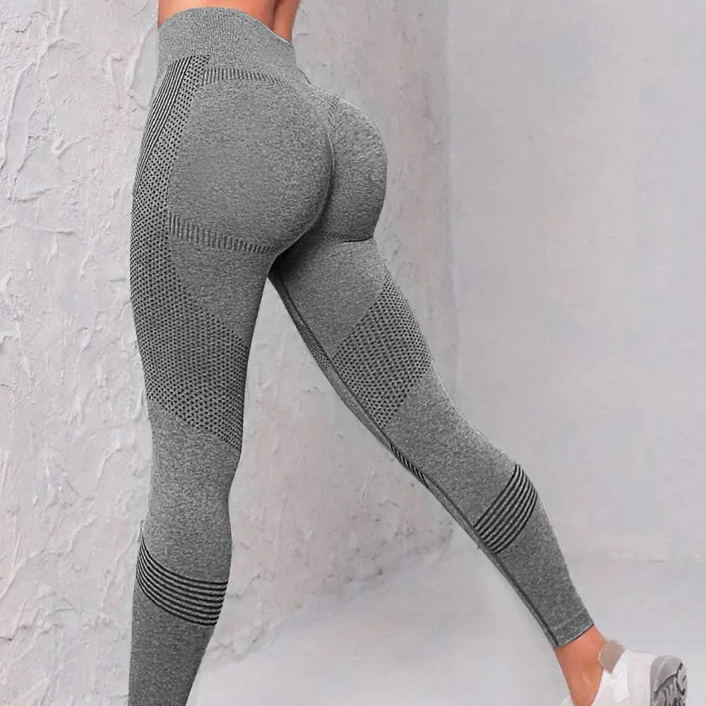 High Waist Seamless Yoga Pants Women's Solid Color Dot Striped Print Butt Lifting Leggings Fitness Running Sport Gym Legging Outfits Grey Humidifier - Tophatter Daily Deals