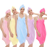 Bath Towel Sling Bath Skirt Coral Fleece Suit 0 - Tophatter Daily Deals