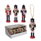 Set of 3 Traditional Nutcracker Soldier Baubles | Christmas Tree Ornament 12cm Baubles - Tophatter Daily Deals