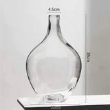 Big Glass Vase Living Room Dried Flowers Nordic Ins Style Glass Large transparent 0 - Tophatter Daily Deals