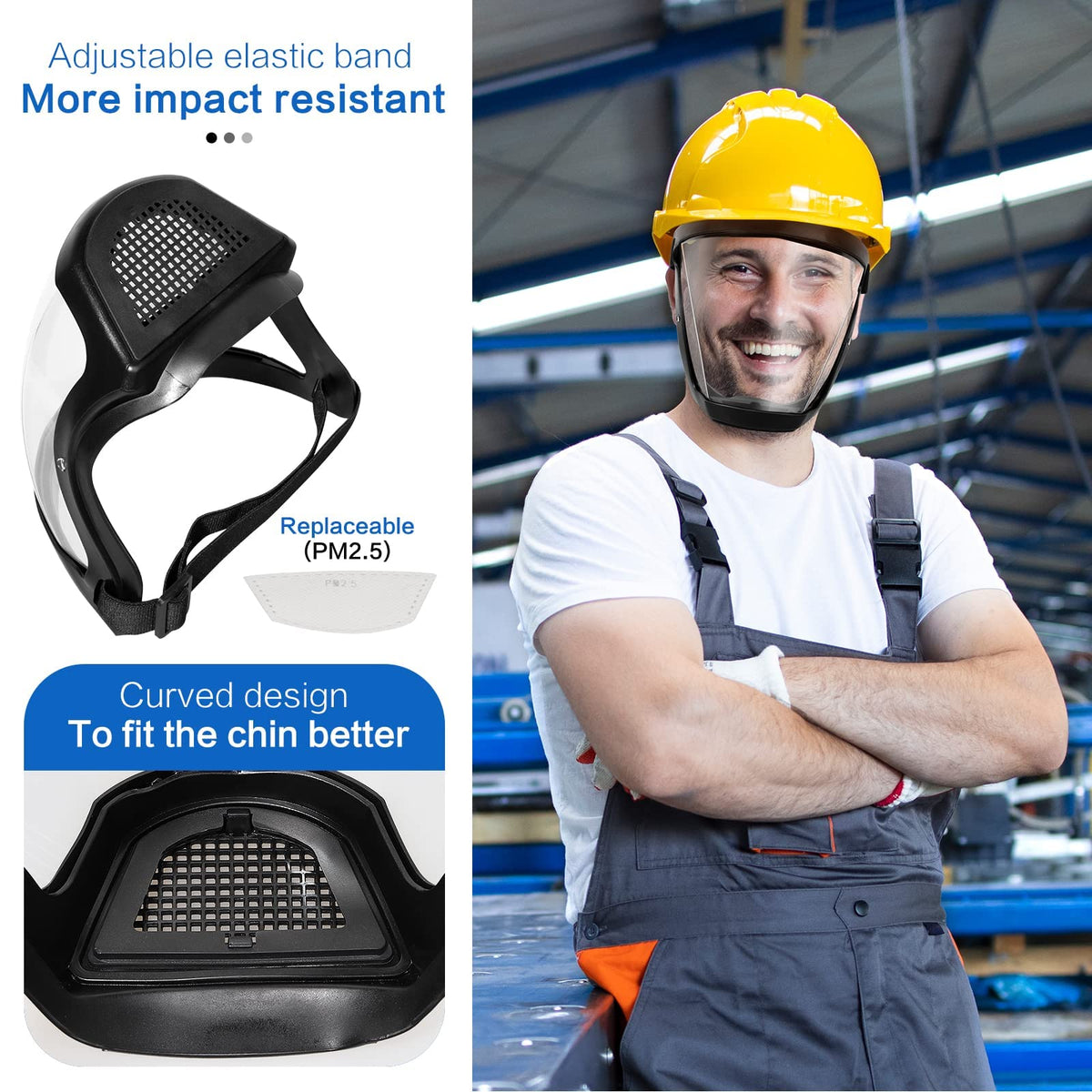 Face Shield Anti Fog Waterproof Protective Visor Silicone - Tophatter Daily Deals