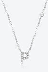 L To P Zircon 925 Sterling Silver Necklace P Silver One Size Necklaces - Tophatter Daily Deals