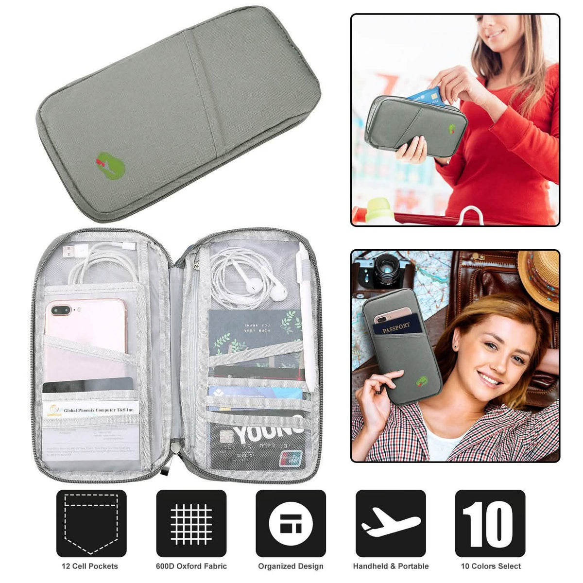 12 Pocket Travel Passport Wallet Handbags & Wallets - Tophatter Daily Deals