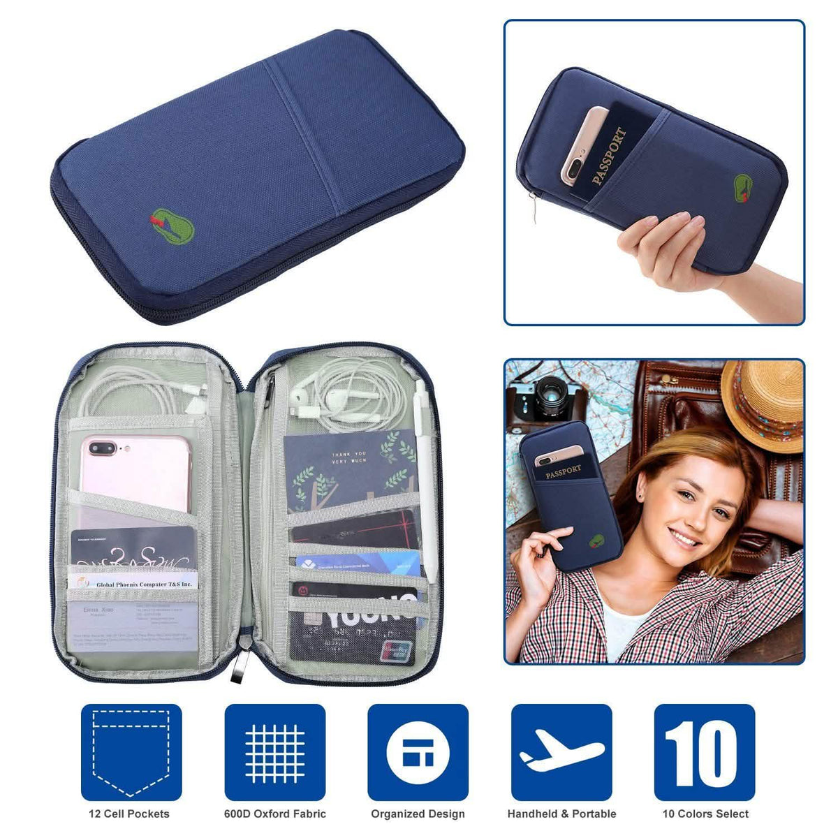 12 Pocket Travel Passport Wallet Handbags & Wallets - Tophatter Daily Deals
