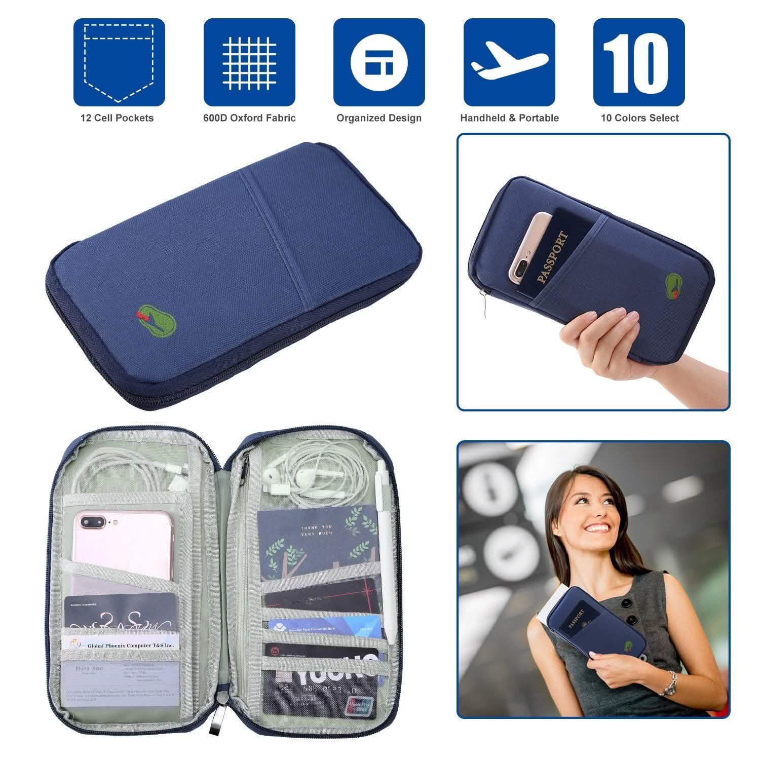 12 Pocket Travel Passport Wallet Handbags & Wallets - Tophatter Daily Deals