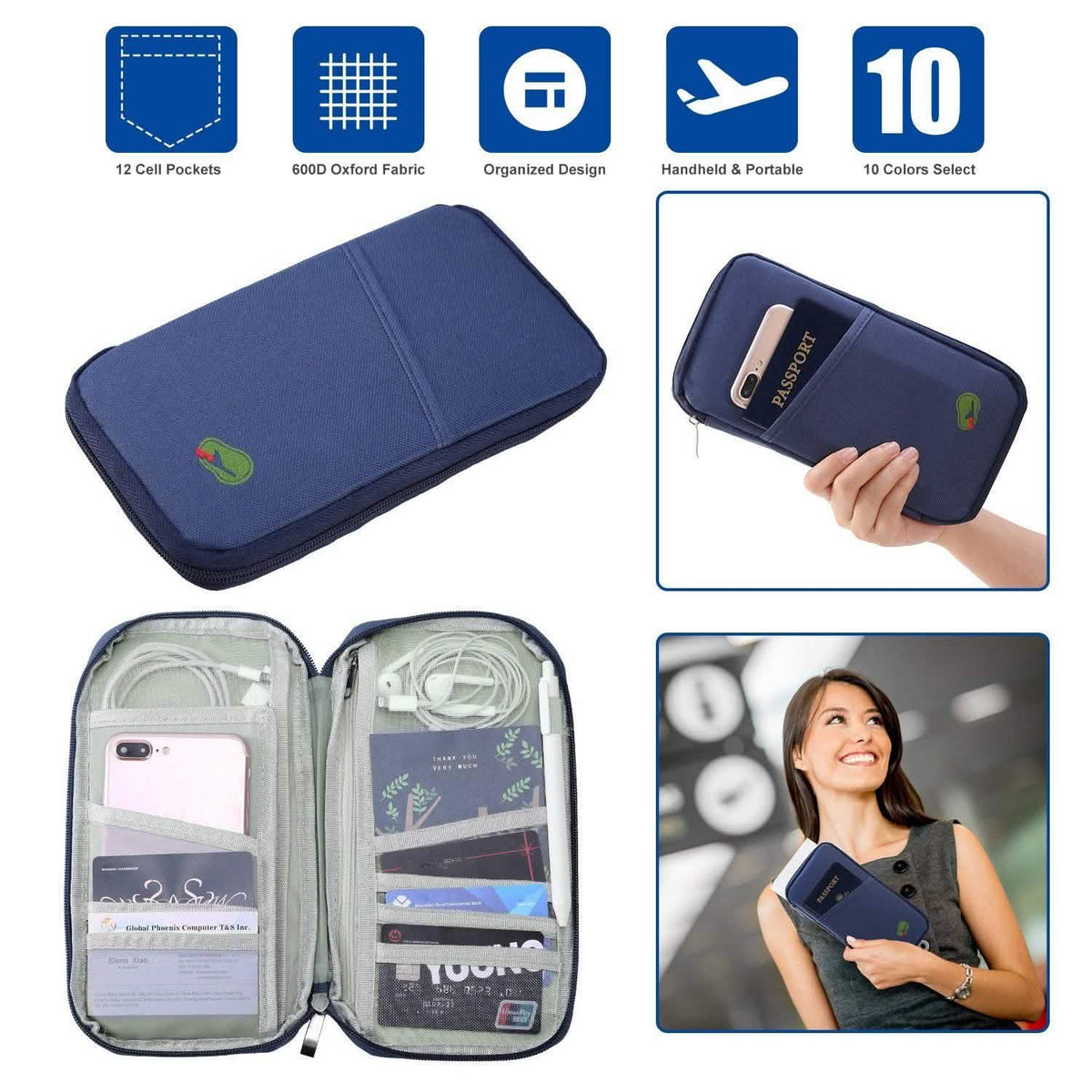 12 Pocket Travel Passport Wallet Handbags & Wallets - Tophatter Daily Deals