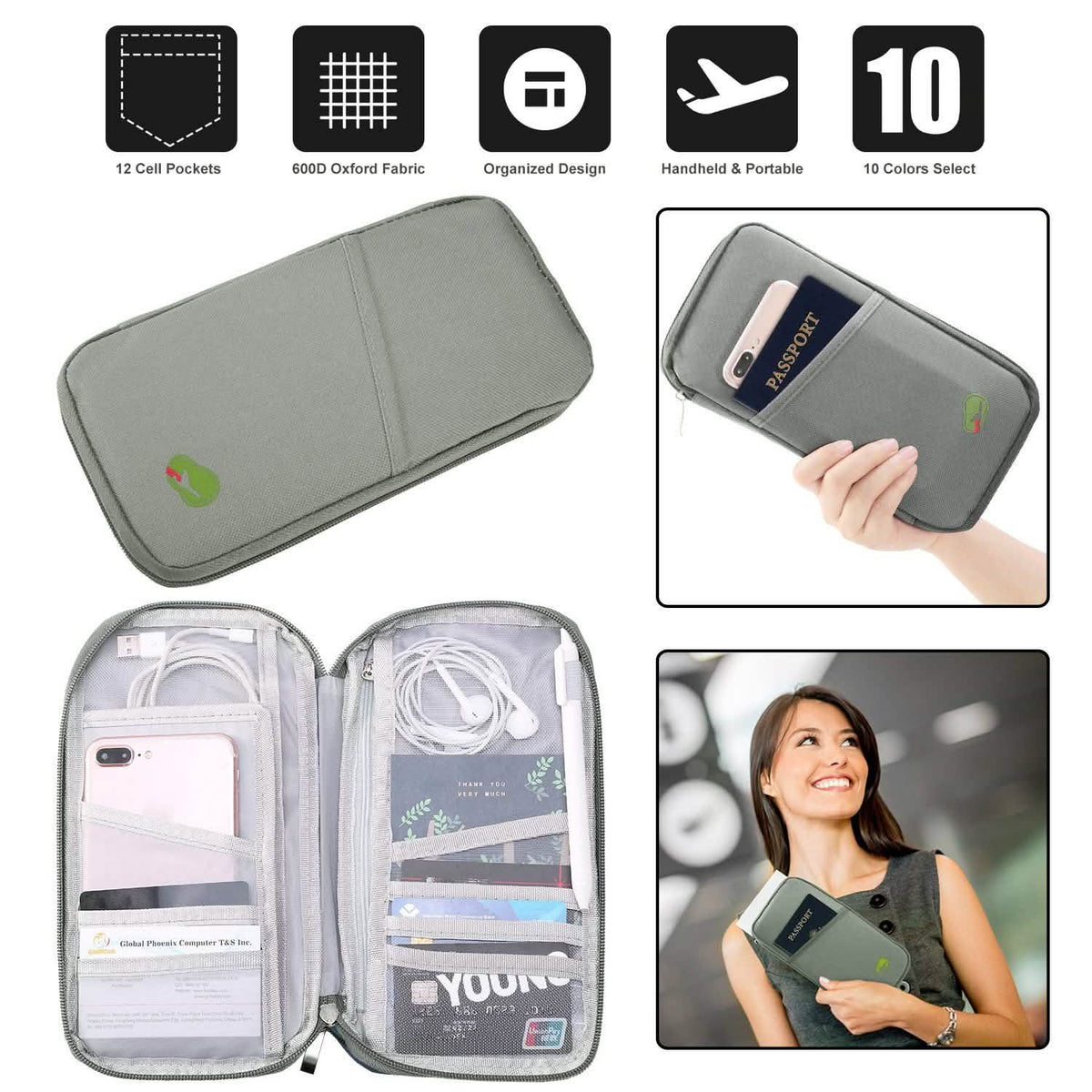12 Pocket Travel Passport Wallet Handbags & Wallets - Tophatter Daily Deals