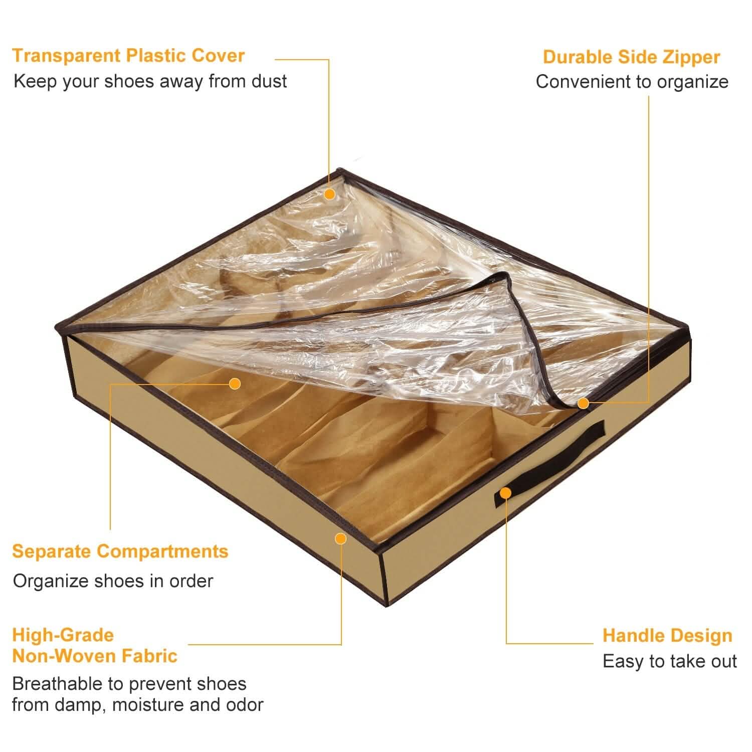 12 Cells Under the Bed Shoes Organizer Storage & Organization - Tophatter Daily Deals