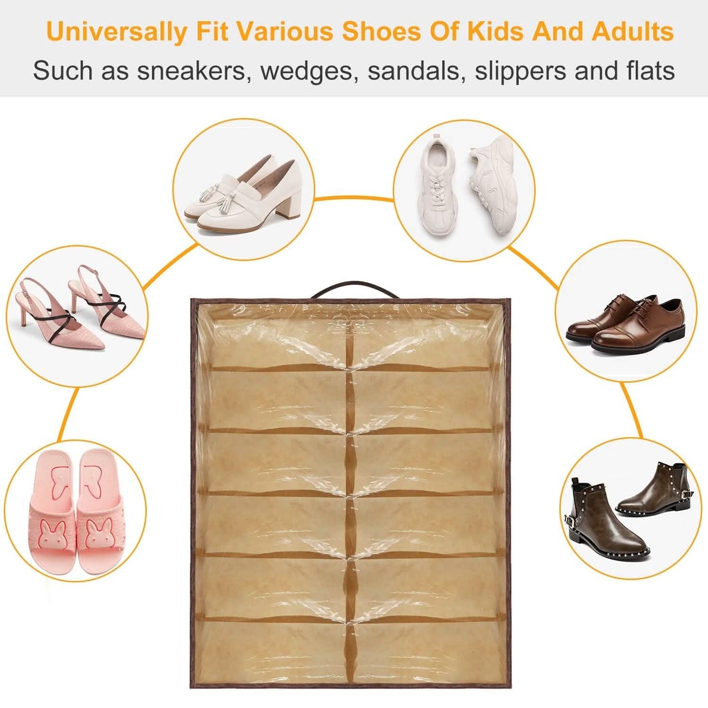12 Cells Under the Bed Shoes Organizer Storage & Organization - Tophatter Daily Deals
