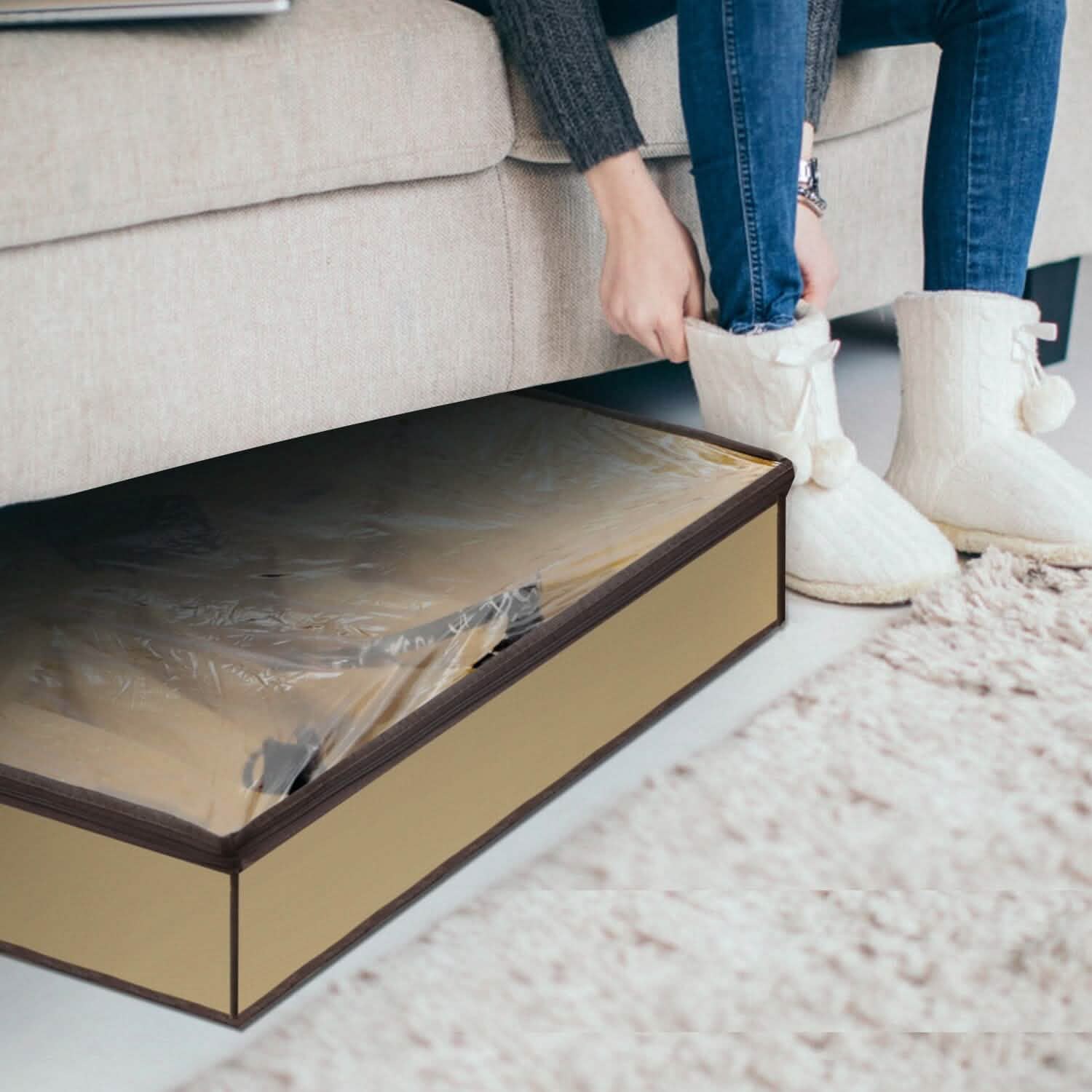 12 Cells Under the Bed Shoes Organizer Storage & Organization - Tophatter Daily Deals