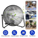 12" Floor Fan Copper Motor High-Velocity with 3 Adjustable Speeds Household Appliances - Tophatter Daily Deals