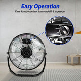 12" Floor Fan Copper Motor High-Velocity with 3 Adjustable Speeds Household Appliances - Tophatter Daily Deals