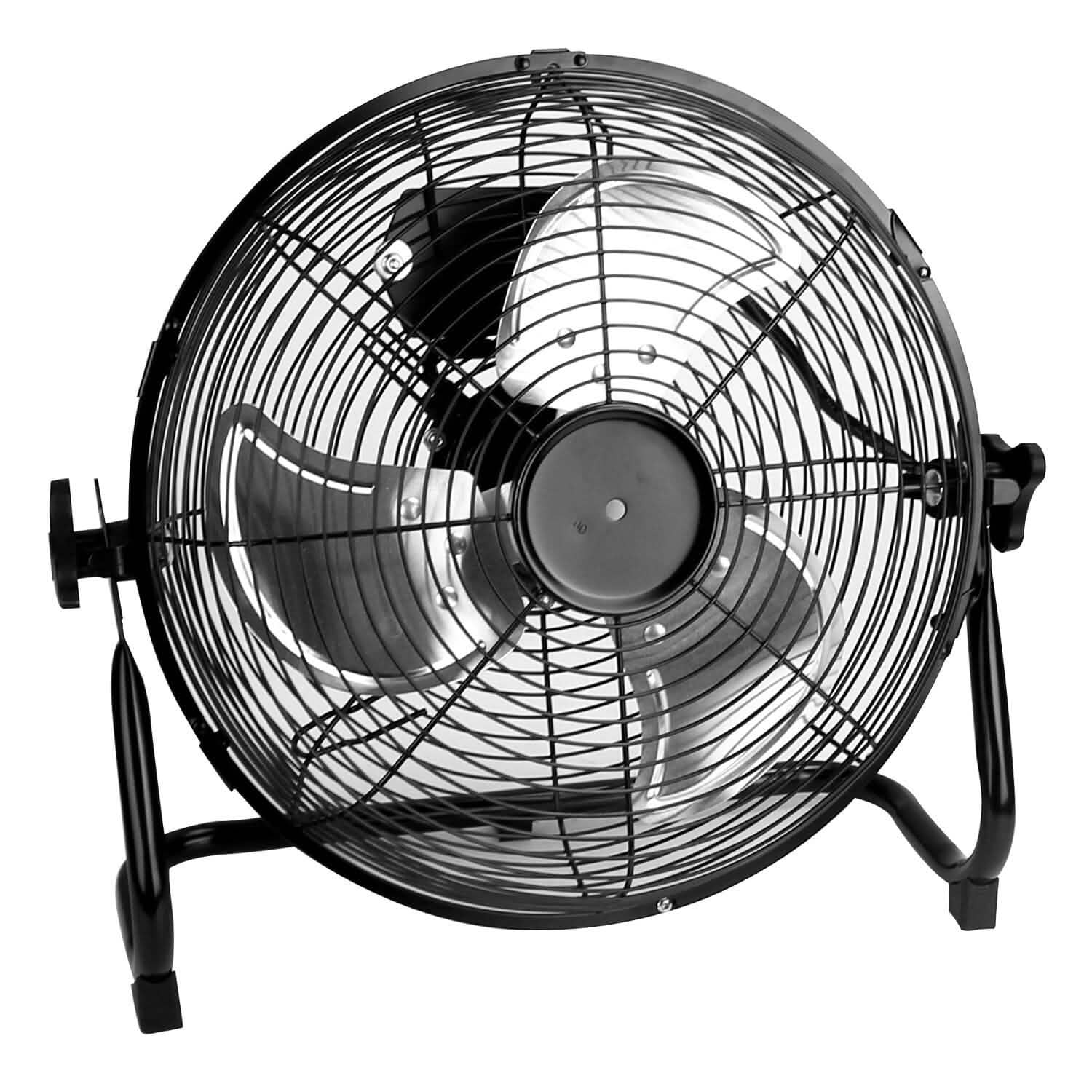 12" Floor Fan Copper Motor High-Velocity with 3 Adjustable Speeds Household Appliances - Tophatter Daily Deals