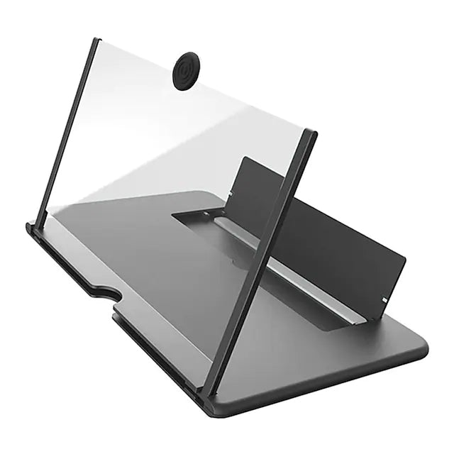 12 inch 3D Mobile Phone Screen Magnifier HD Video Amplifier with Foldable Holder Black Screen Magnifier - Tophatter Daily Deals