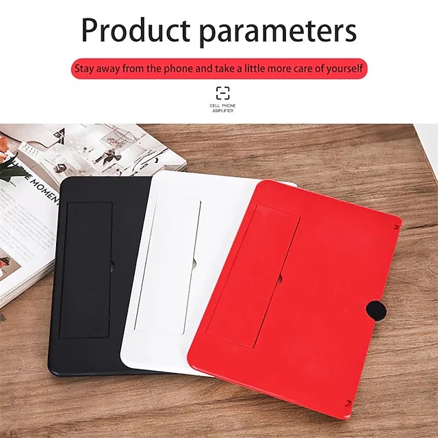12 inch 3D Mobile Phone Screen Magnifier HD Video Amplifier with Foldable Holder Screen Magnifier - Tophatter Daily Deals