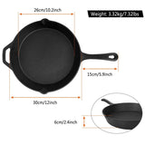 12 Inch Pre-Seasoned Cast Iron Skillet Oven Safe Cookware Kitchen Tools & Gadgets - Tophatter Daily Deals