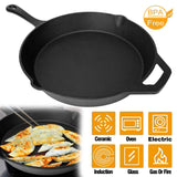 12 Inch Pre-Seasoned Cast Iron Skillet Oven Safe Cookware Kitchen Tools & Gadgets - Tophatter Daily Deals
