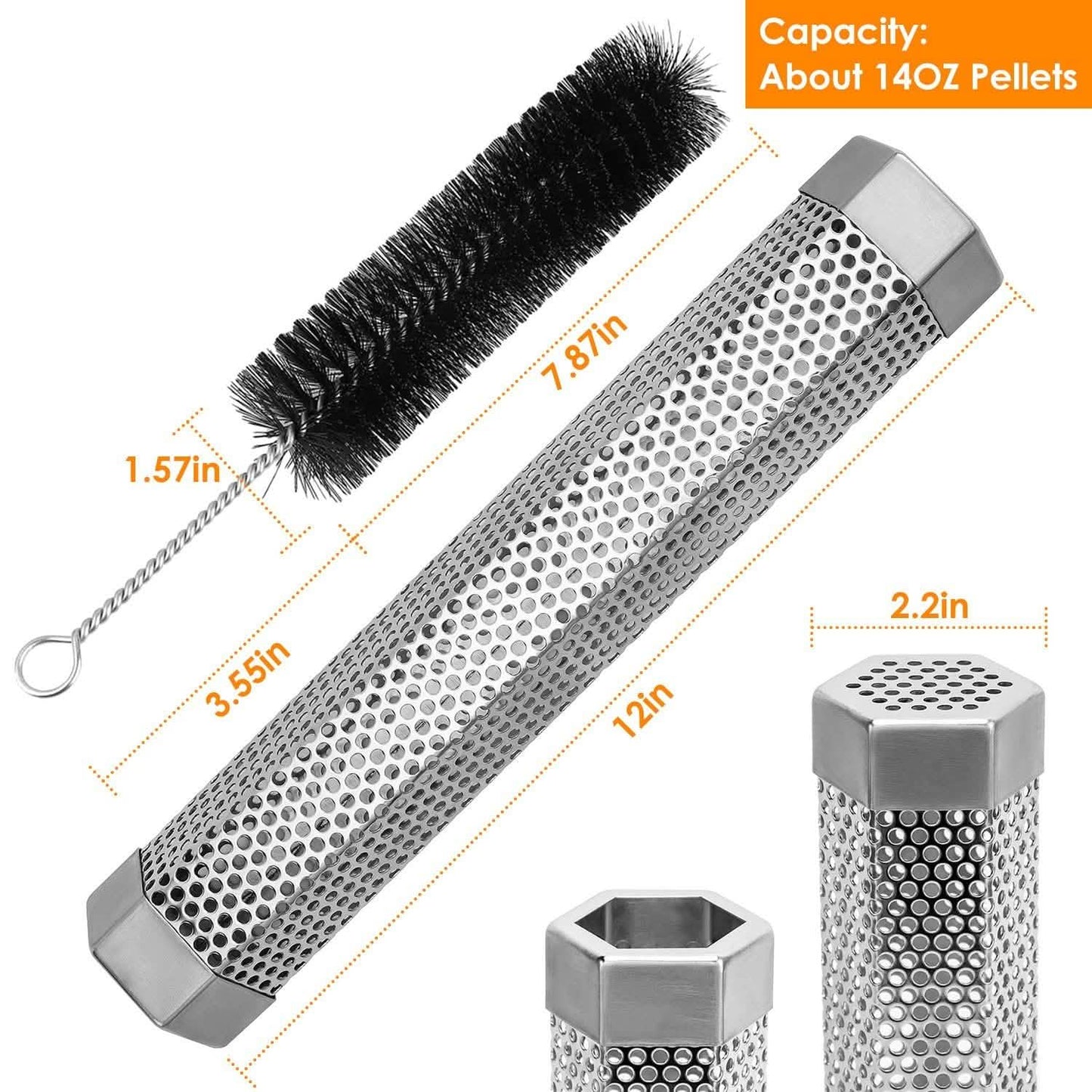 12-Inch Stainless Steel BBQ Grill Smoker Tube Kitchen Tools & Gadgets - Tophatter Daily Deals