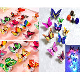 12-Pack: LED Butterfly Decoration Night Light Indoor Lighting - Tophatter Daily Deals