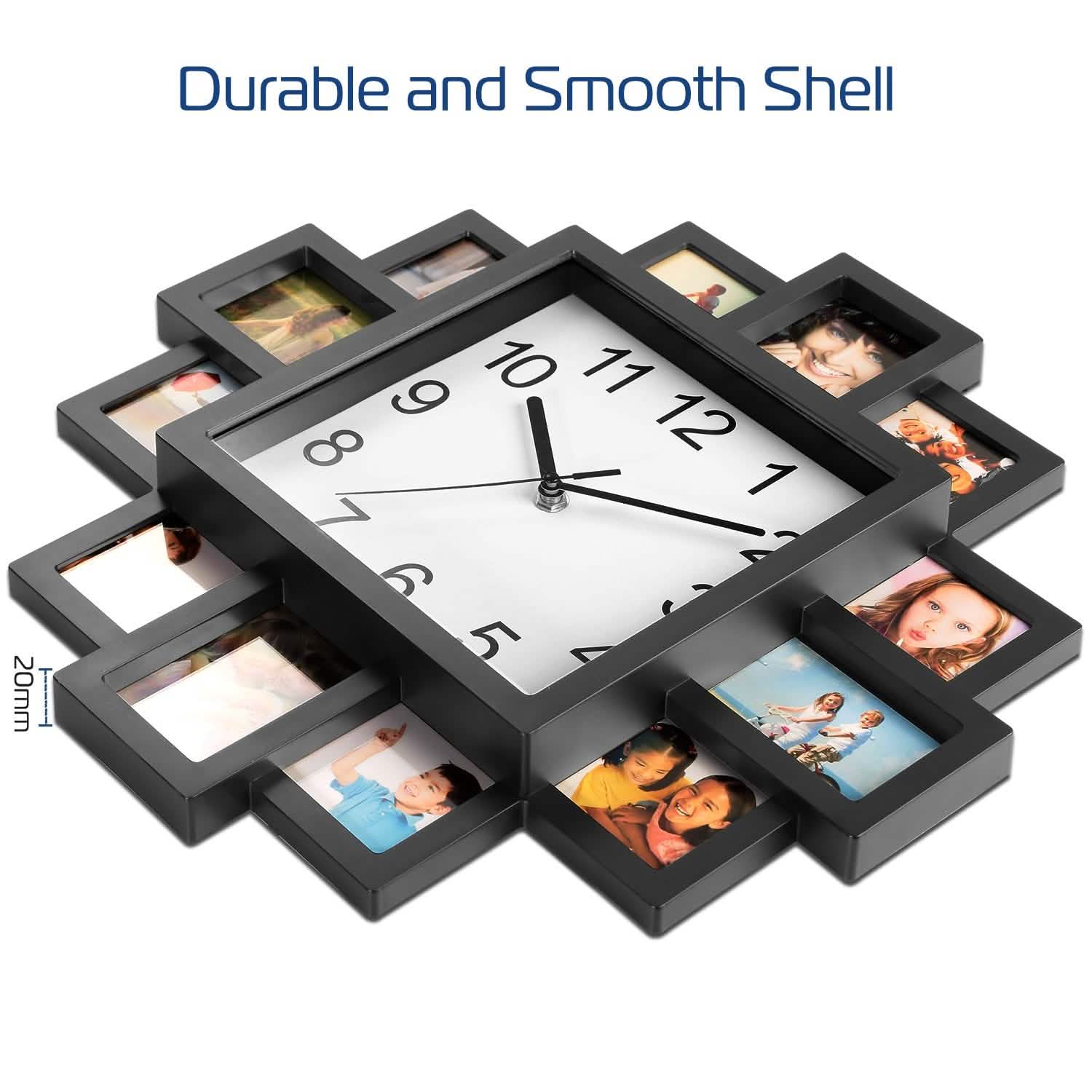 12-Picture Display Wall Clock Household Appliances - Tophatter Daily Deals