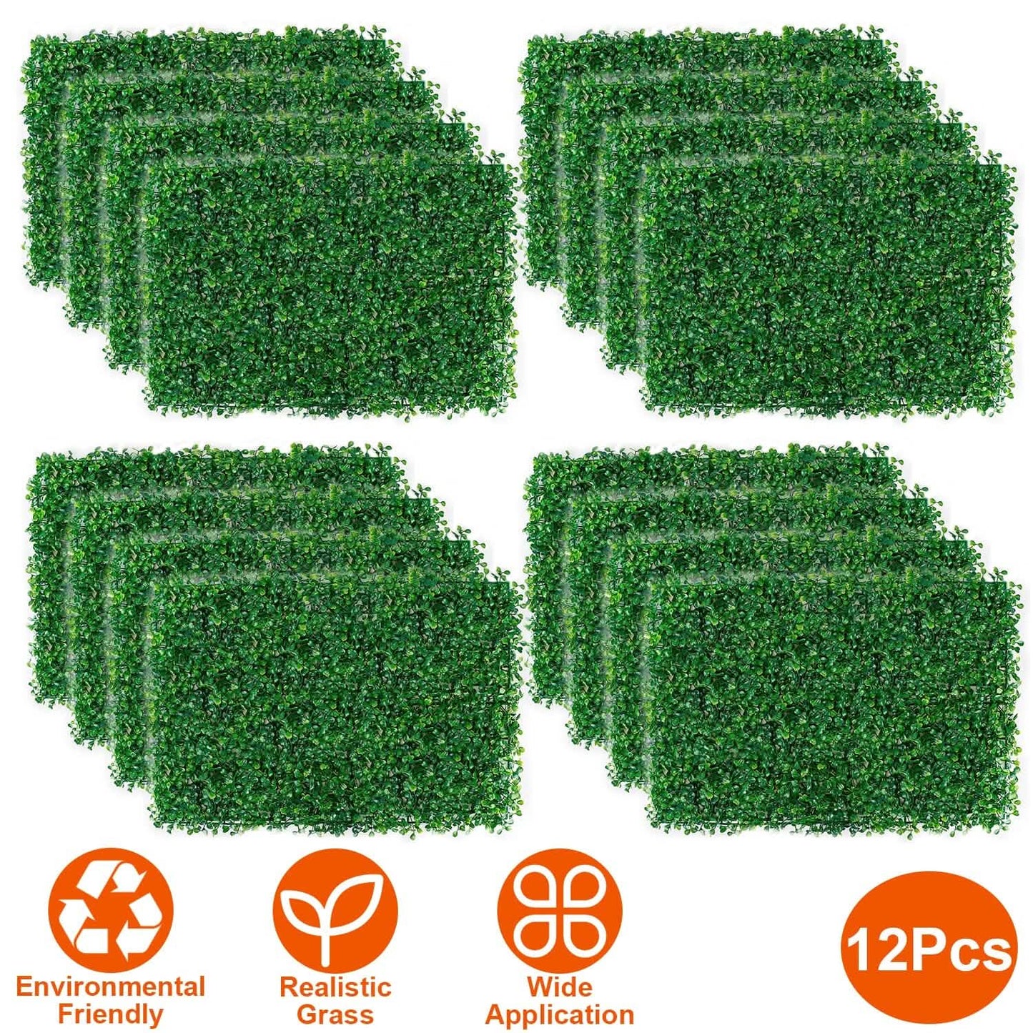 12-Piece: Artificial Boxwood Plant Grass Garden & Patio - Tophatter Daily Deals