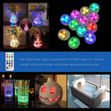 12-Piece: LED RGB Diving Light Remote Control Decorative Light Indoor Lighting - Tophatter Daily Deals