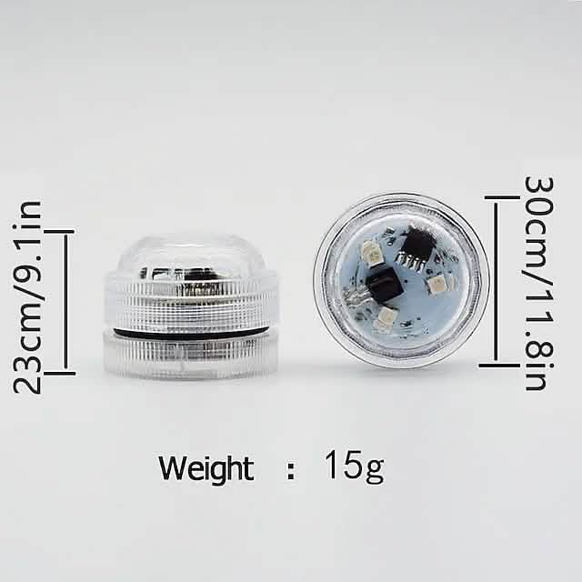 12-Piece: LED RGB Diving Light Remote Control Decorative Light Indoor Lighting - Tophatter Daily Deals
