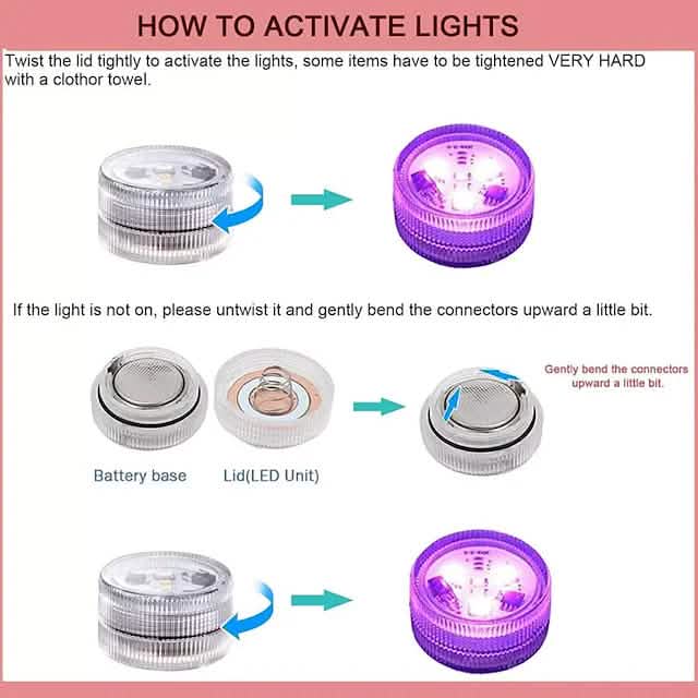 12-Piece: LED RGB Diving Light Remote Control Decorative Light Indoor Lighting - Tophatter Daily Deals
