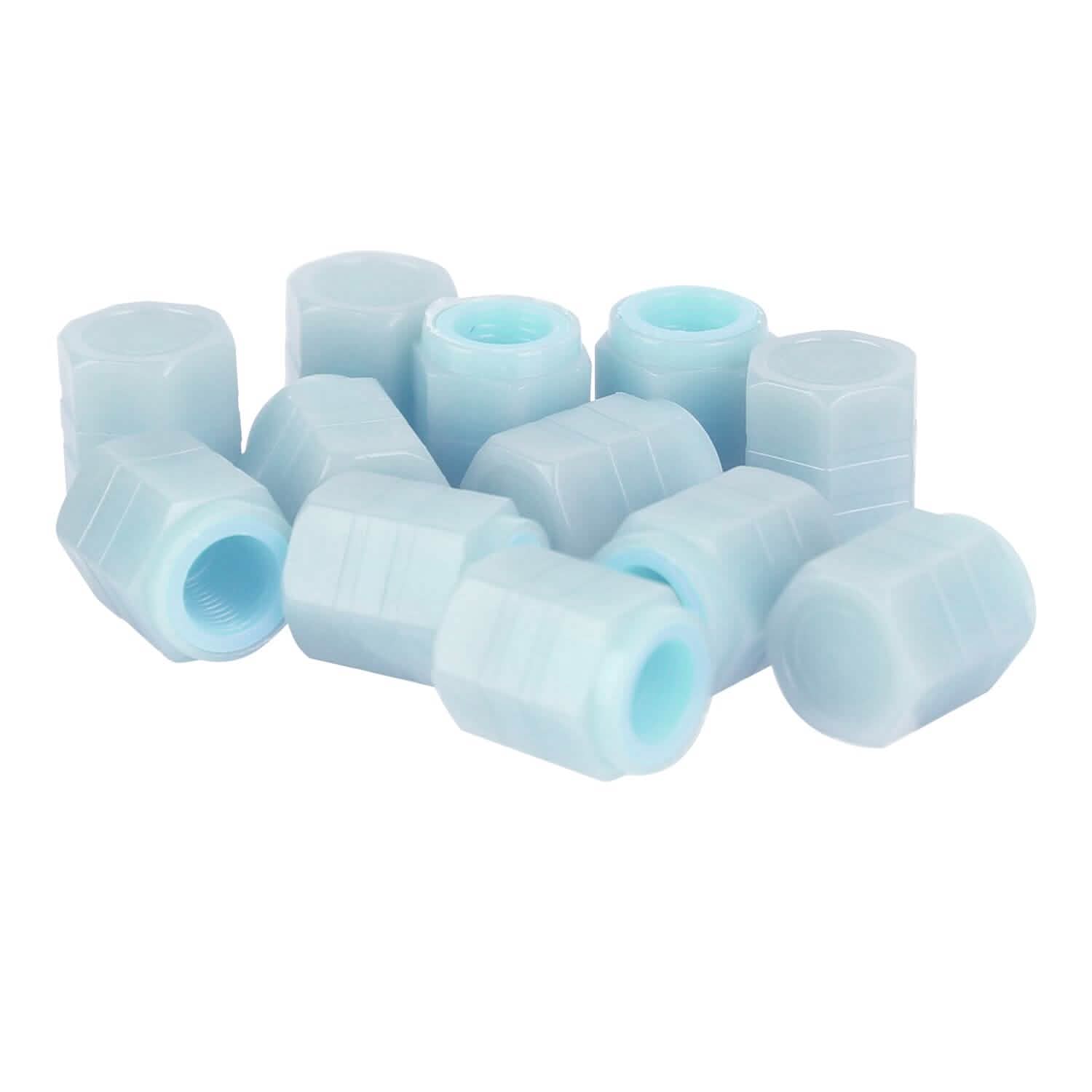 12-Piece: Luminous Car Tire Valve Stem Covers Blue Automotive - Tophatter Daily Deals