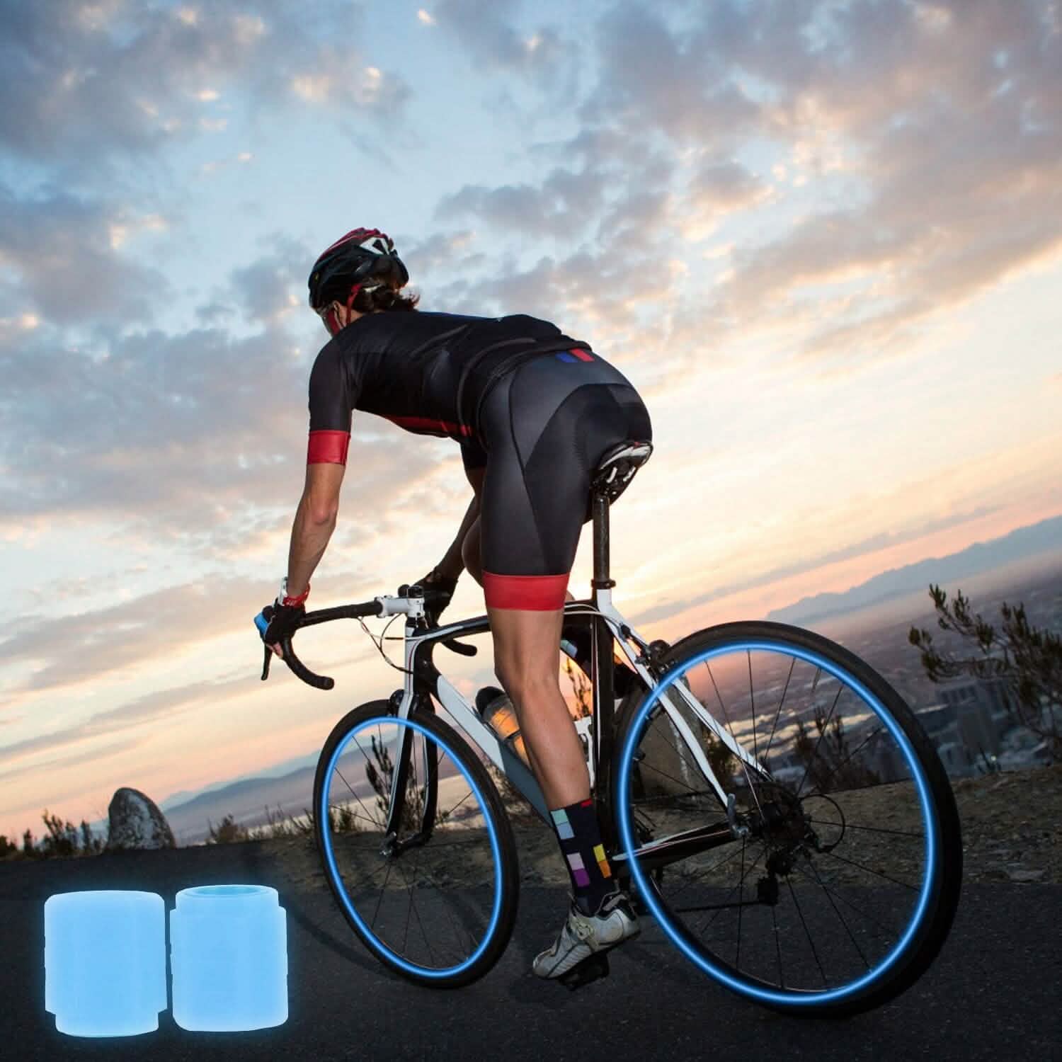 12-Piece: Luminous Car Tire Valve Stem Covers Automotive - Tophatter Daily Deals