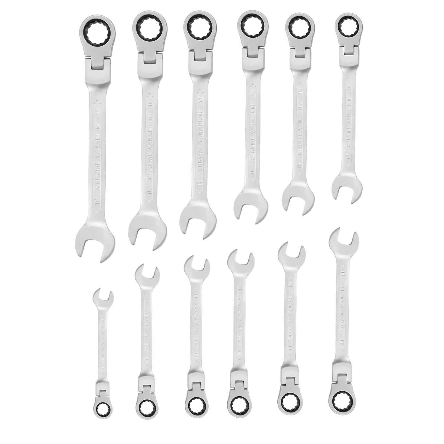 12-Piece Set: 8-19mm Metric Combination Wrench Home Improvement - Tophatter Daily Deals