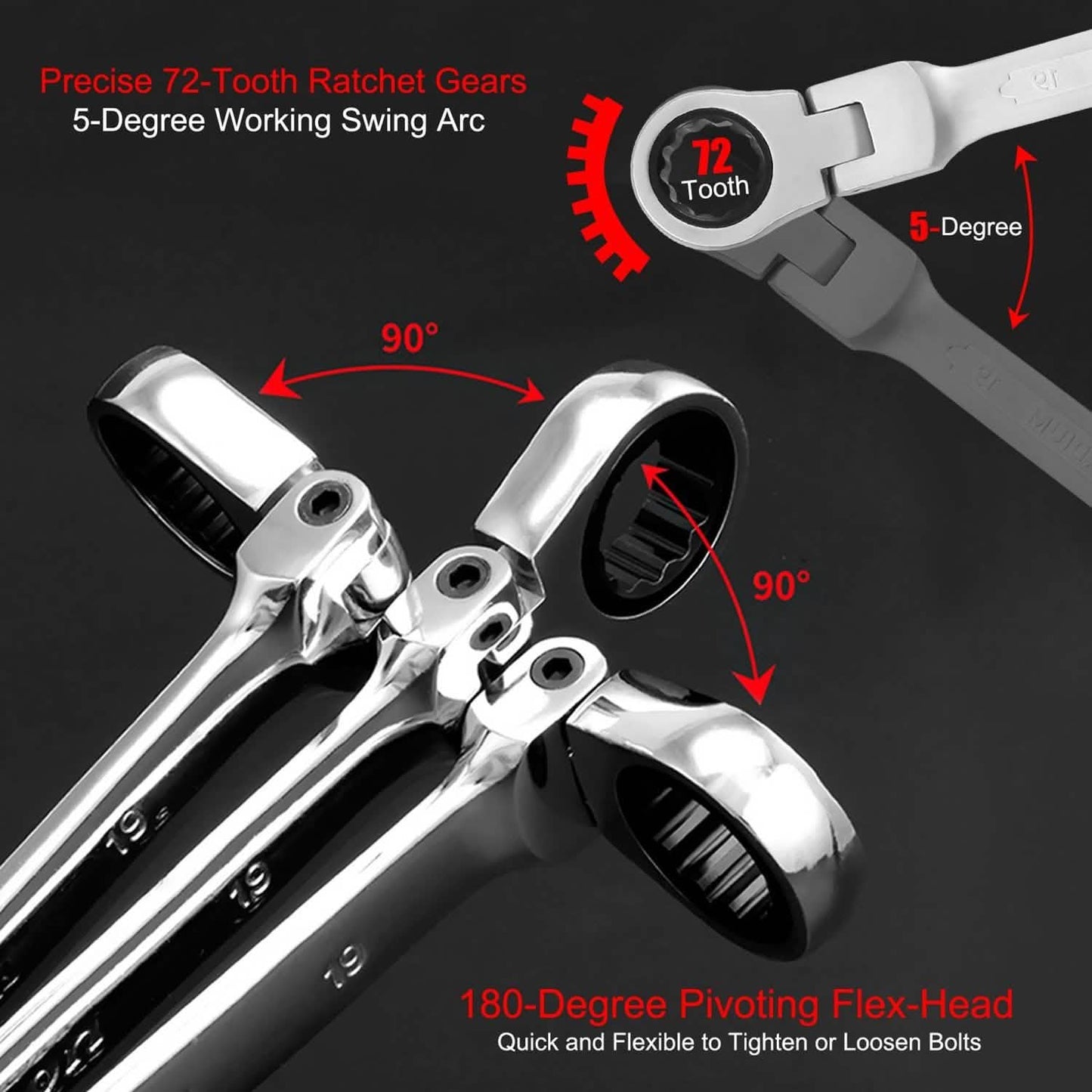 12-Piece Set: 8-19mm Metric Combination Wrench Home Improvement - Tophatter Daily Deals