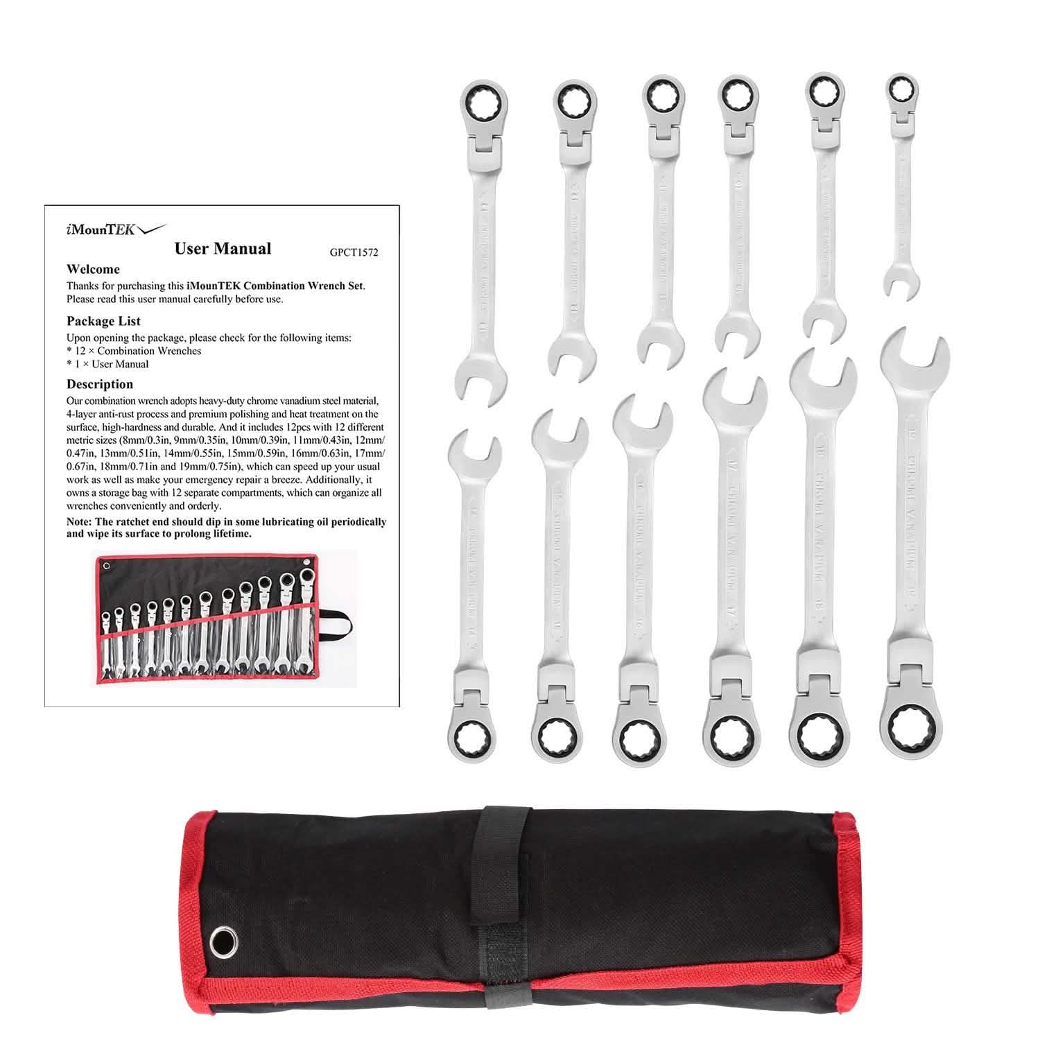 12-Piece Set: 8-19mm Metric Combination Wrench Home Improvement - Tophatter Daily Deals