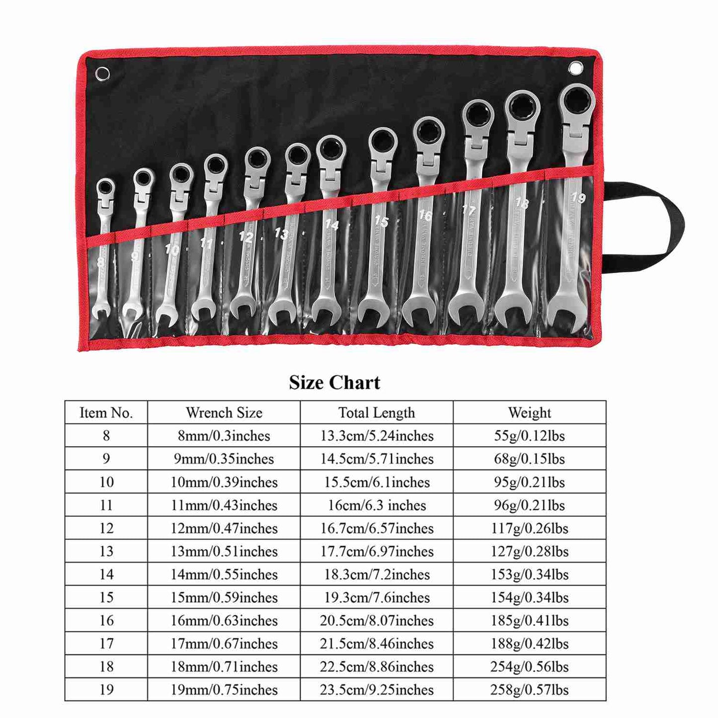 12-Piece Set: 8-19mm Metric Combination Wrench Home Improvement - Tophatter Daily Deals