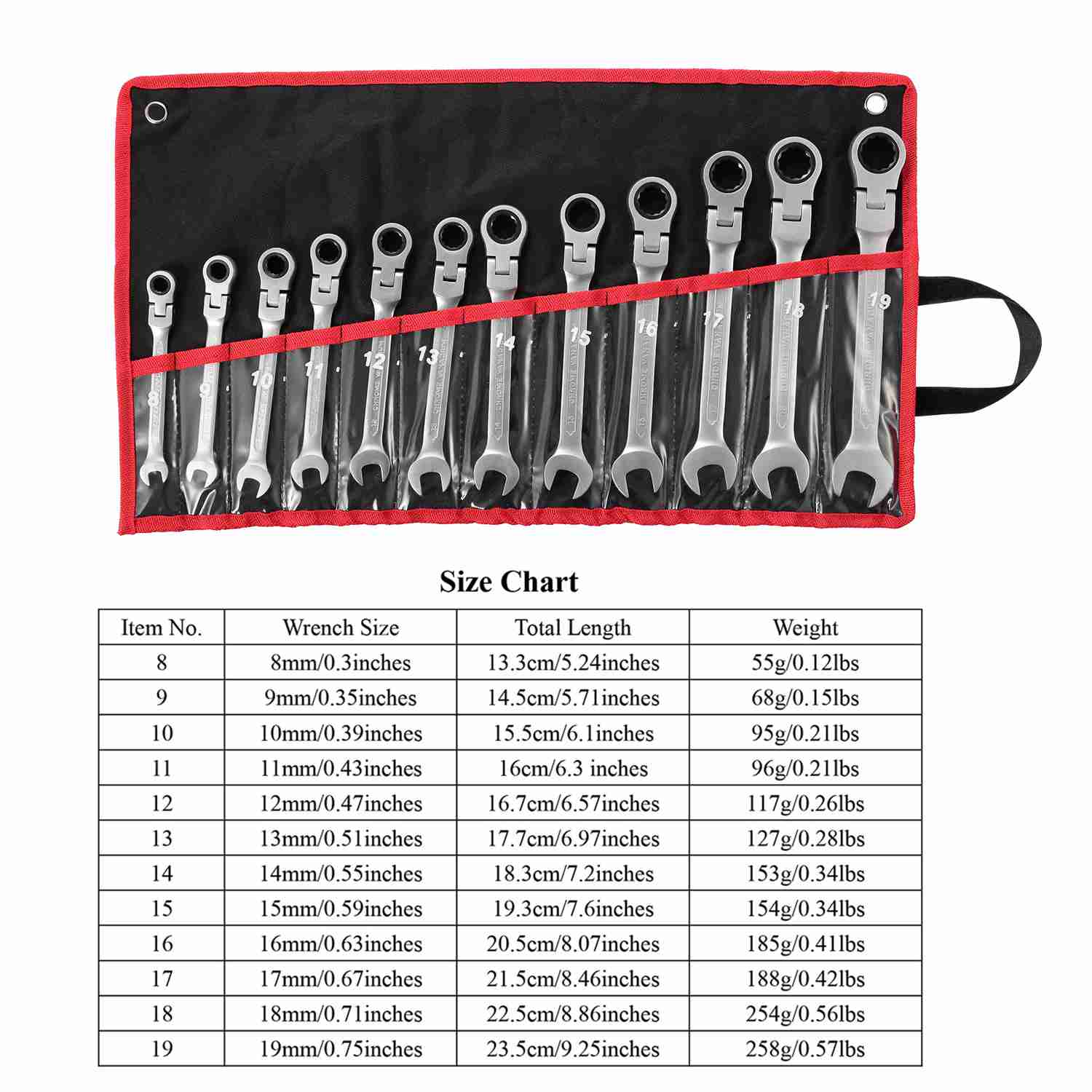 12-Piece Set: 8-19mm Metric Combination Wrench Home Improvement - Tophatter Daily Deals