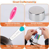 12-Piece: Stainless Steel Measuring Cups Spoons Set Kitchen Tools & Gadgets - Tophatter Daily Deals