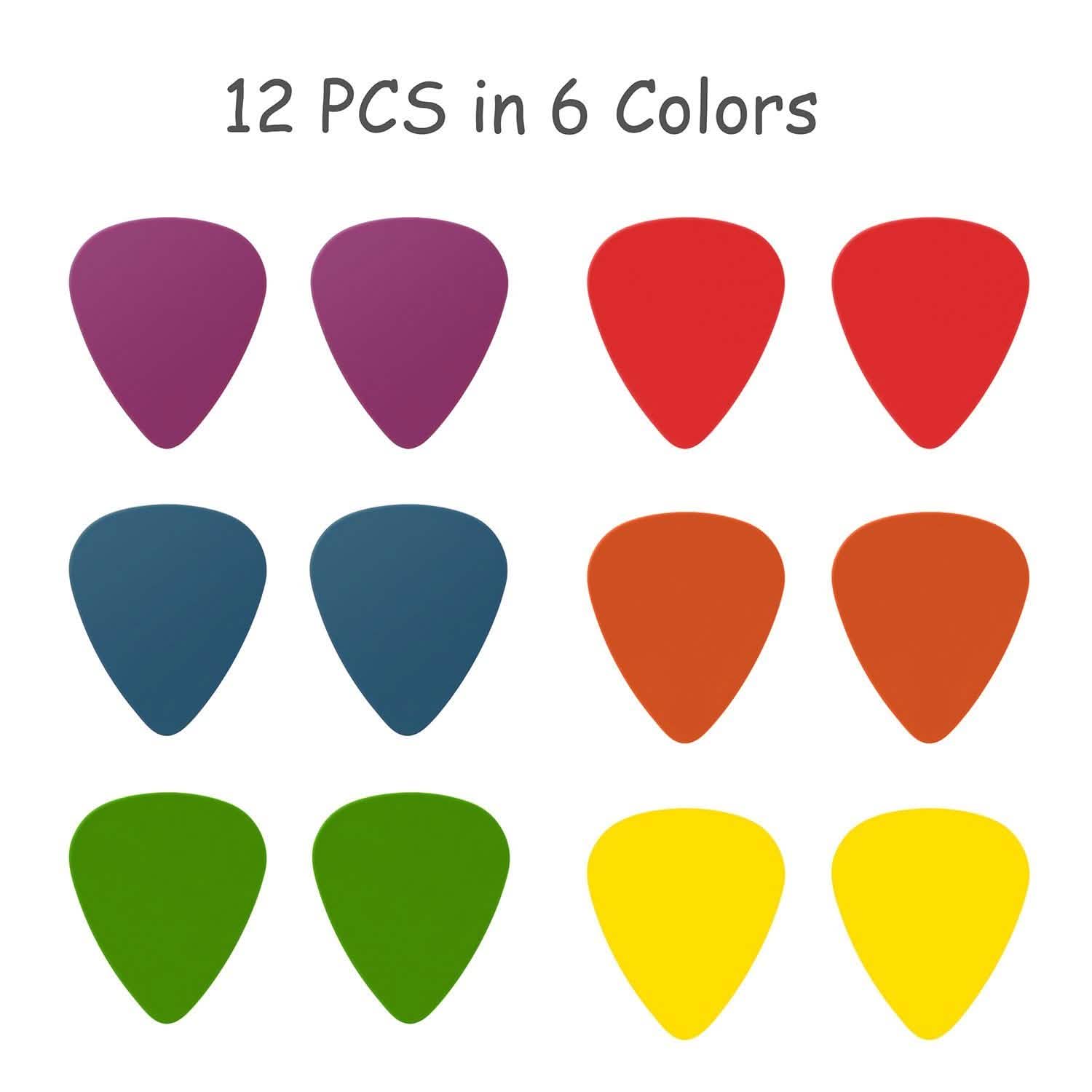 12-Piece: Standard Acoustic Electric Plectrums Guitar Picks Everything Else - Tophatter Daily Deals