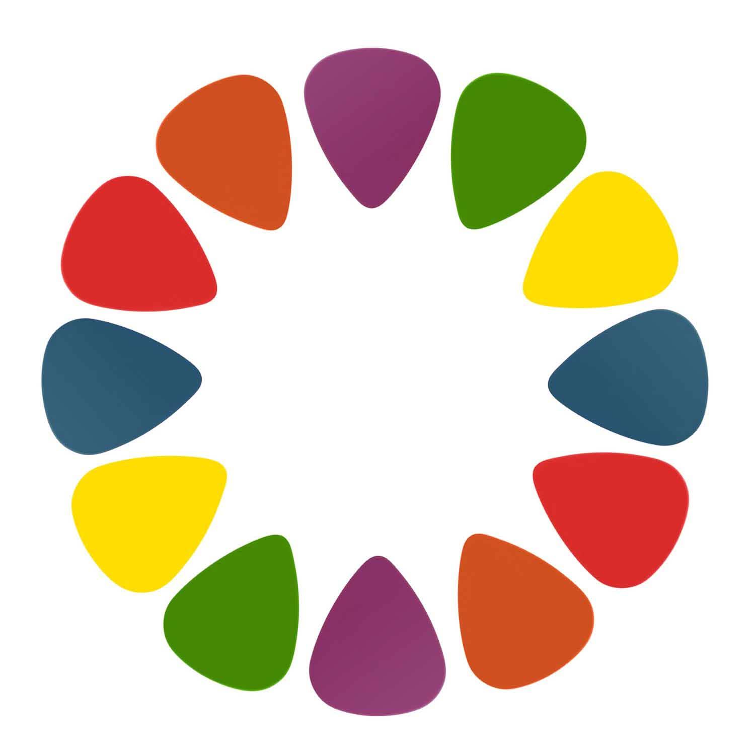 12-Piece: Standard Acoustic Electric Plectrums Guitar Picks Everything Else - Tophatter Daily Deals