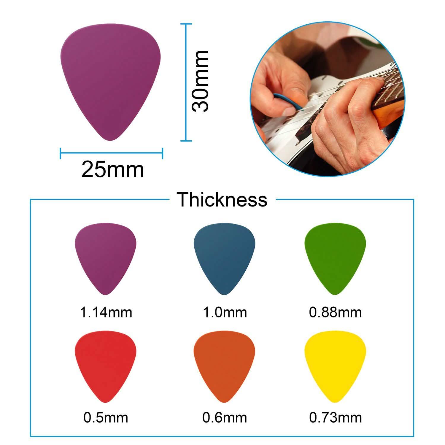 12-Piece: Standard Acoustic Electric Plectrums Guitar Picks Everything Else - Tophatter Daily Deals
