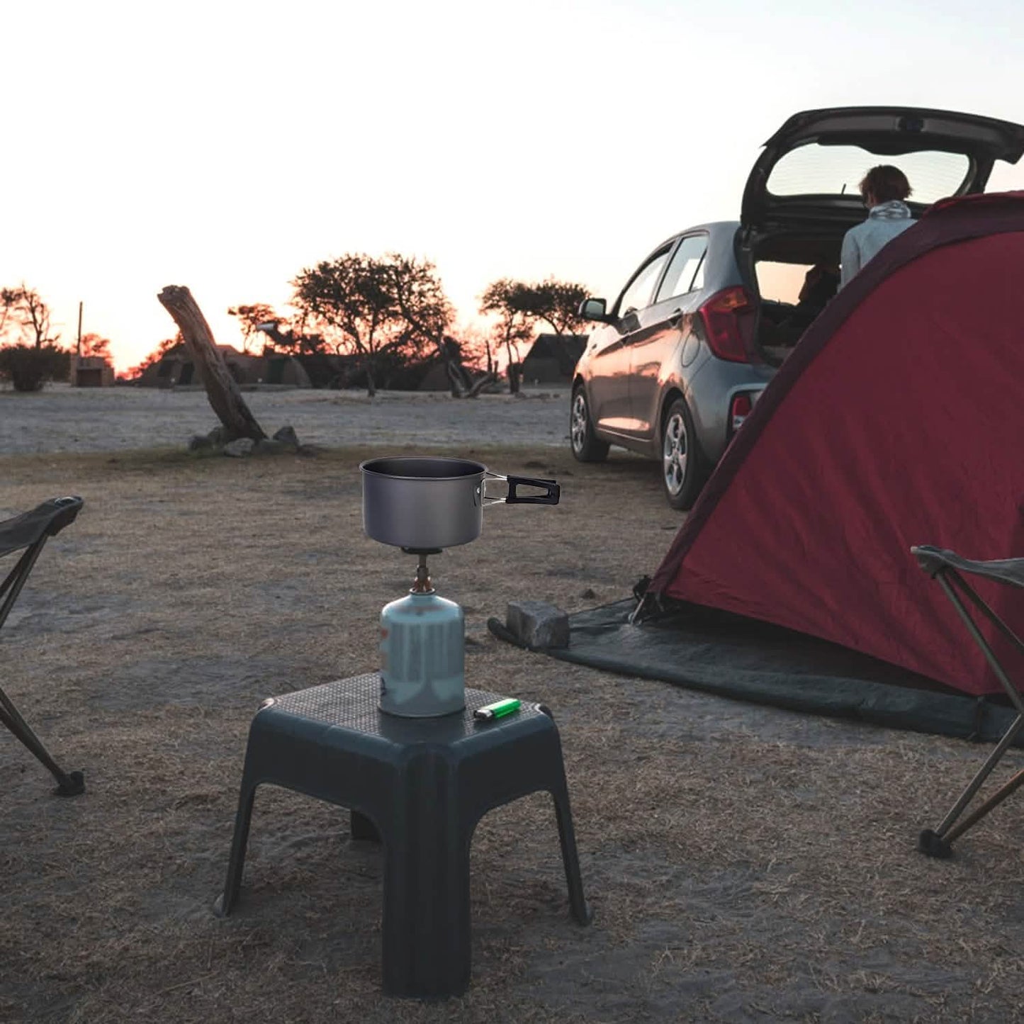 12-Pieces: Camping Cookware Set Outdoor Recreation - Tophatter Daily Deals