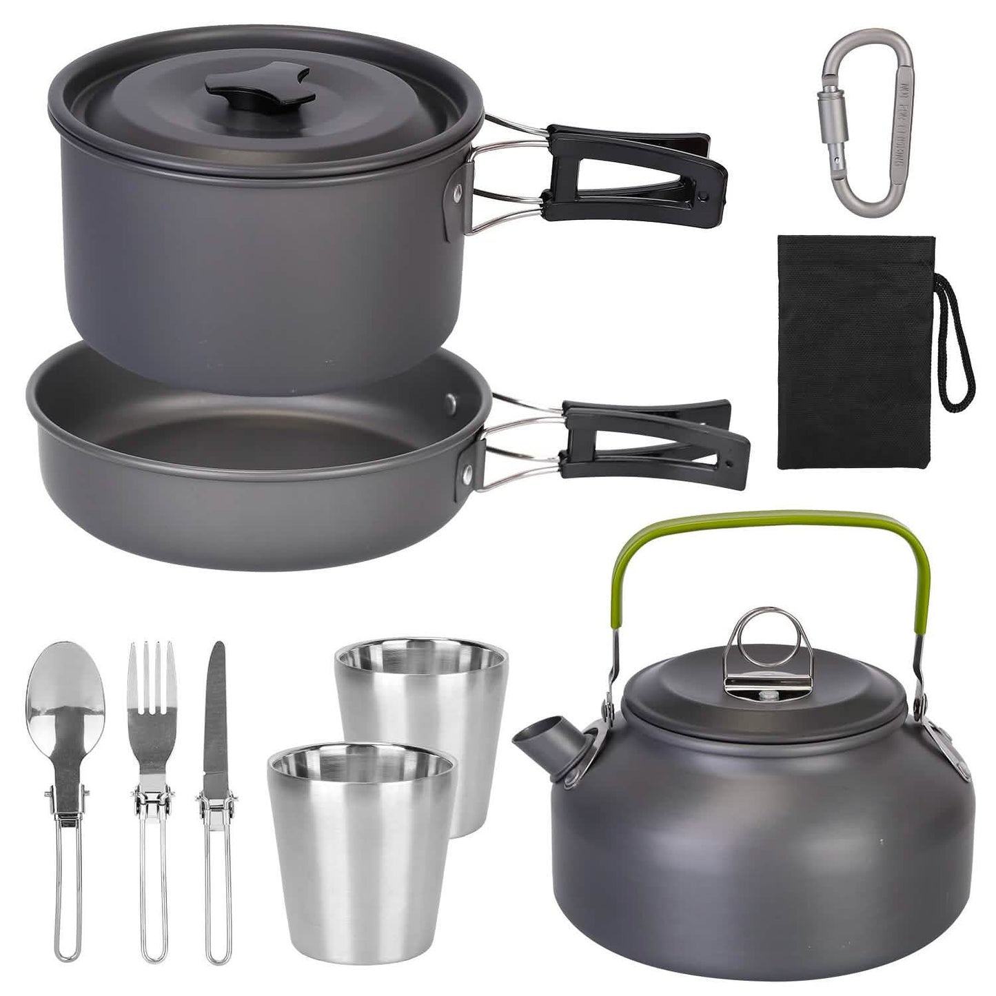 12-Pieces: Camping Cookware Set Outdoor Recreation - Tophatter Daily Deals