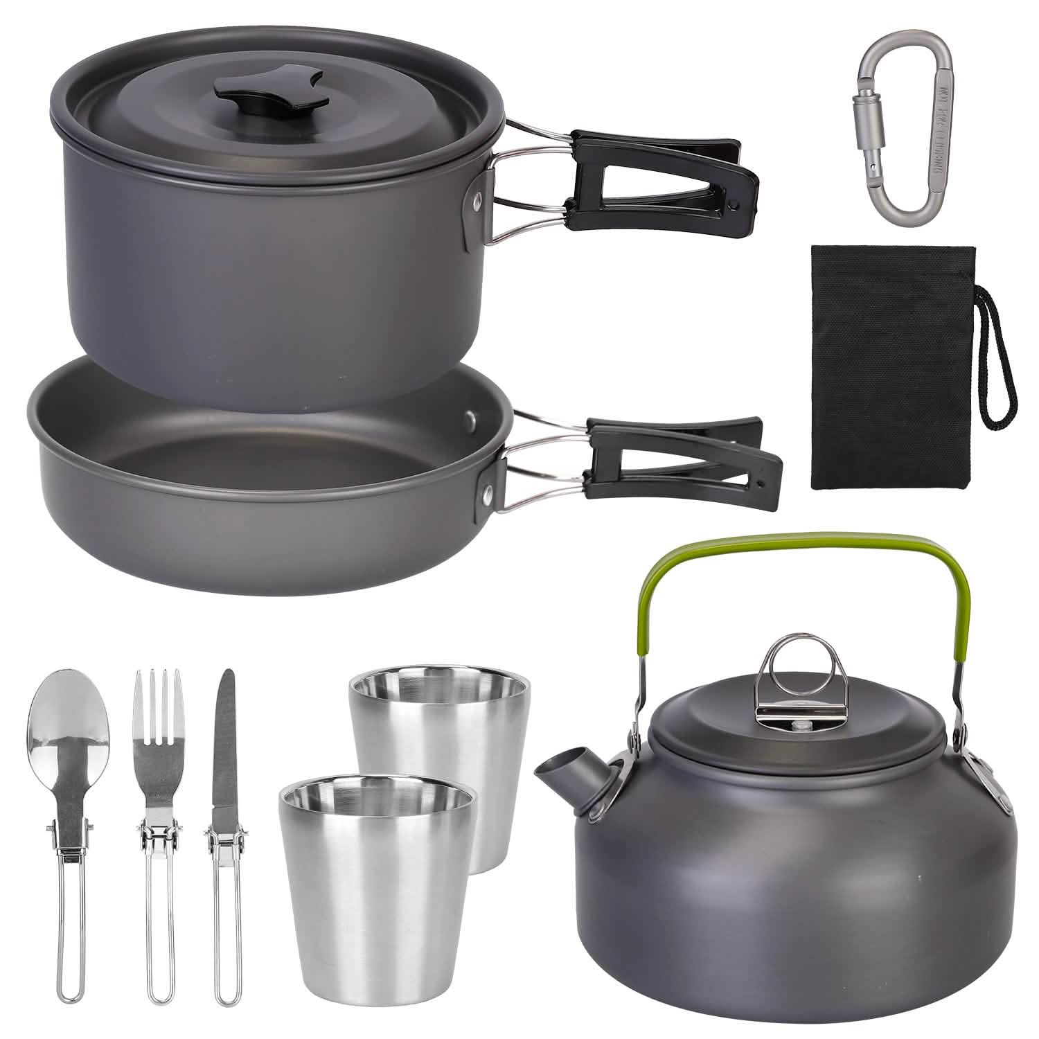 12-Pieces: Camping Cookware Set Outdoor Recreation - Tophatter Daily Deals