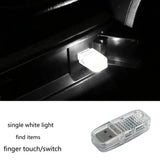 12-Pieces: Colorful Lights Car USB Atmosphere Lights White Automotive - Tophatter Daily Deals
