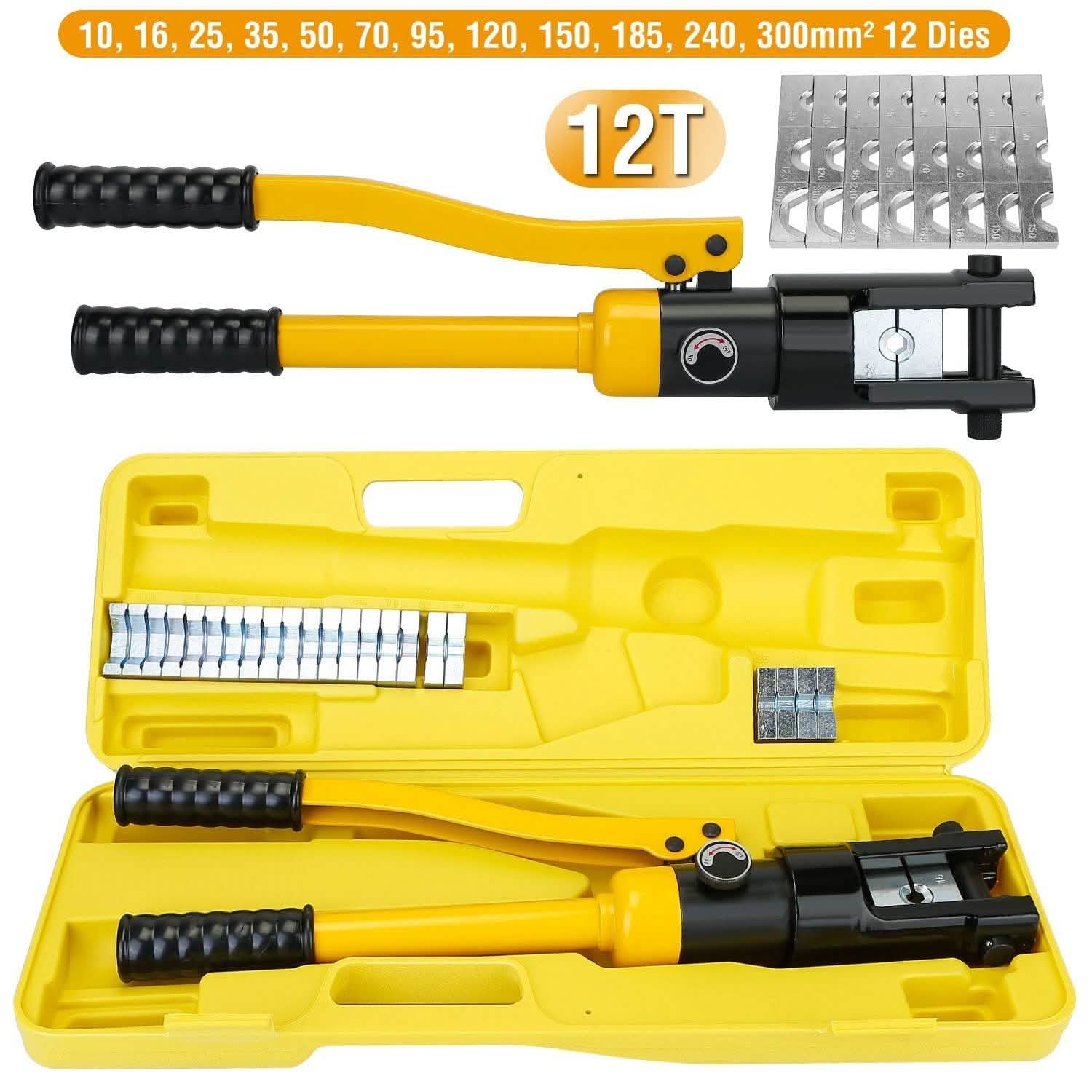 12 Ton Hydraulic Wire Crimper Home Improvement - Tophatter Daily Deals