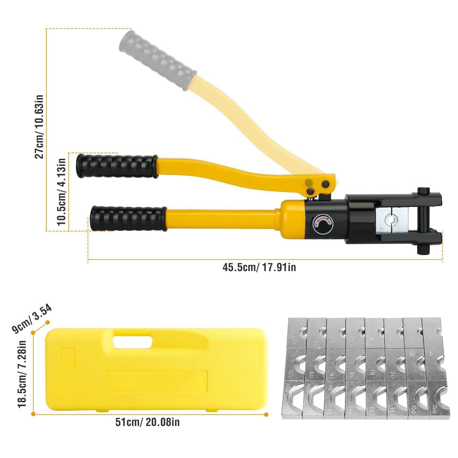12 Ton Hydraulic Wire Crimper Home Improvement - Tophatter Daily Deals