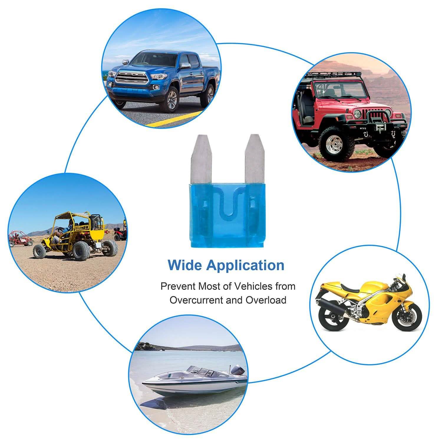 120-Pieces: Mini Auto Blade Fuse Set Automotive - Tophatter Daily Deals